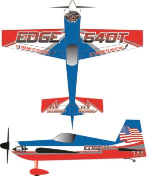Extreme Flight Edge 540T Printed red-white 1 Graphic Package